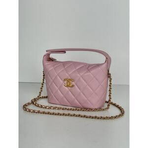 Chanel 25C Hobo Bag Pink Grained Leather C-8
